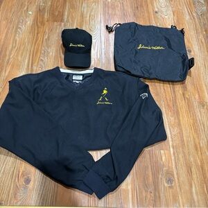 Johnnie Walker : Callaway Mens XL Golf Pullover Black: Hat & Backpack